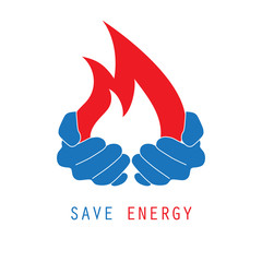 Save energy concept icon logo