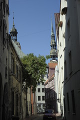 Travels. Europe. Countries of the Baltic States. Latvia. Riga. Old city.