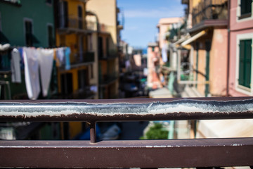 Cinque terre - rail infront of street to the sea