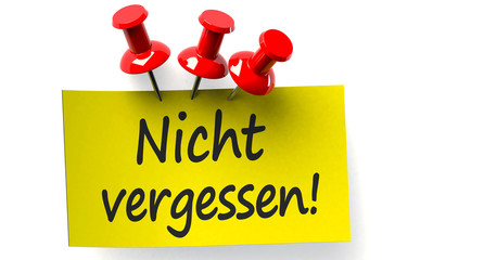 Nicht vergessen