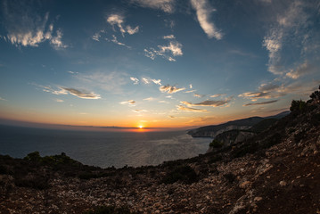 Zachód słońca nad Zakynthos