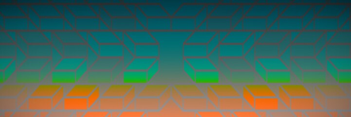 Composite image of colorful geometric squares 