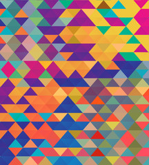 Abstract vibrant colorful triangle shapes vector background.