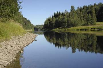 Fototapeta na wymiar Nordic countries, Scandinavia, ecology, travel, lake, forests, outdoor activities, nature