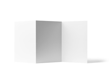 folded leaflet white blank paper template book