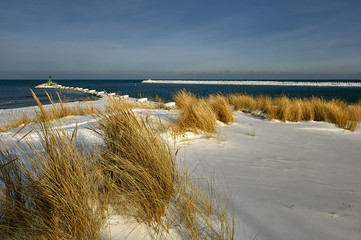 Winter Baltic coast, Gdansk, Poland