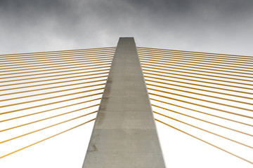 symmetrical lines of a bridge