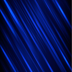 Fototapeta premium Light lines on blue background with glitter.