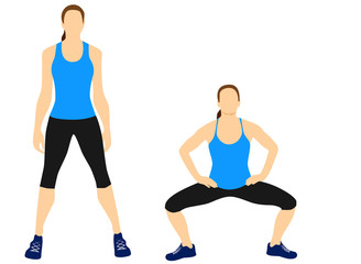 Obraz na płótnie Canvas Fitness butt and legs exercises motivation workout