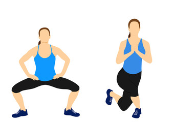 Obraz na płótnie Canvas Fitness butt and legs exercises motivation workout