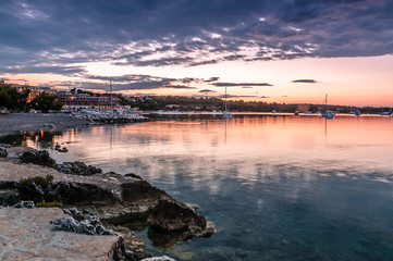 Banjole, Istria, Croatia - small bay at a sunrise