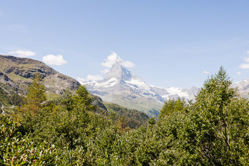 Zermatt, Blauherd, Wanderweg, Matterhorn, Wallis, Walliser Berge, Alpen, Sunnegga, Findeln, Zmuttgletscher, Gletscherrückgang, Sommer, Schweiz