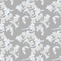 UFO military camouflage seamless pattern in beige and different shades of grey color