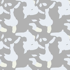 UFO military camouflage seamless pattern in beige and different shades of grey color