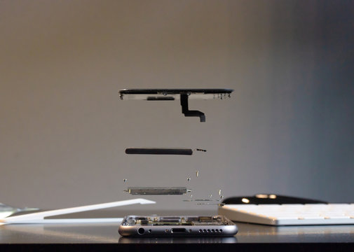 Smartphone Battery Replacement Exploded View