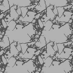 UFO military camouflage seamless pattern in different shades of grey color