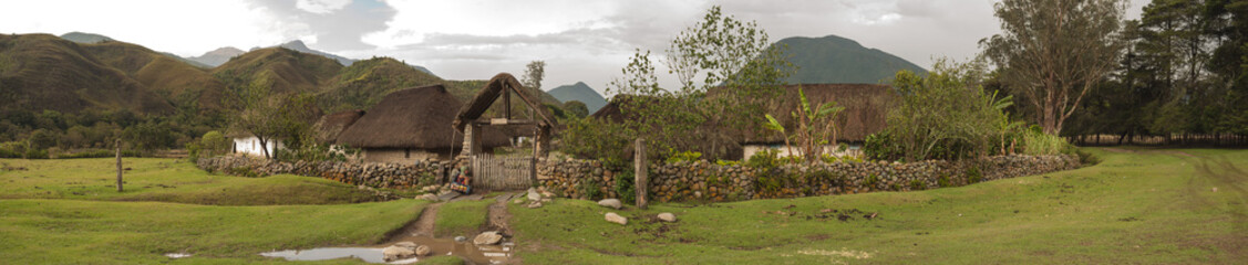 Fototapeta na wymiar Village Amerindien Nabusimake Sierra Nevada de Santa Martha (Colombie)