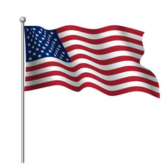 Fototapeta premium Waving national flag of United States of America