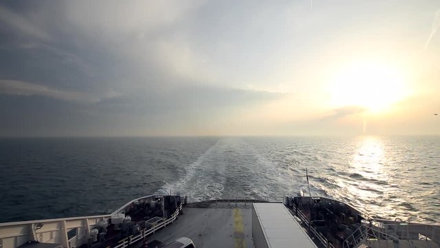 Crossing Ferry at Sunset