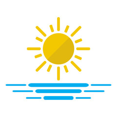 Isolated sunny weather icon
