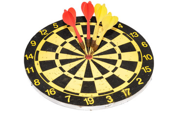 Obraz premium Dartboard isolated on a white background