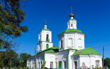 Fototapeta na wymiar Orthodox church of the 18th century in baroque style, Venev, Tula region, Russia