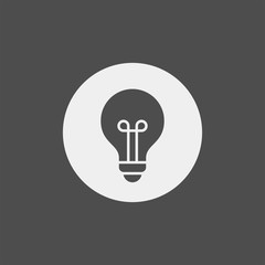 Bulb flat vector icon. Idea flat vector icon