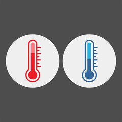 Thermometer flat vector icon. Temperature flat vector icon