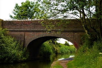 Fototapeta na wymiar Birmingham and Fazeley Canal crossing England countryside