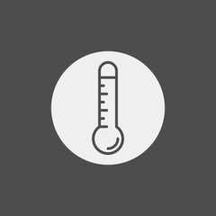 Thermometer flat vector icon. Temperature flat vector icon