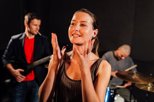 Woman singing