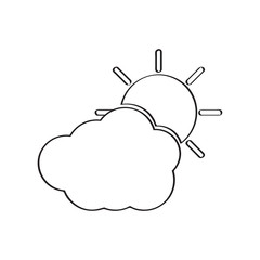 Isolated sunny weather icon