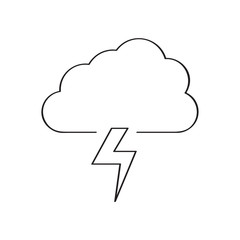 Isolated thunderstorm weather icon