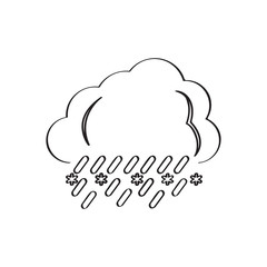 Isolated rainy weather icon