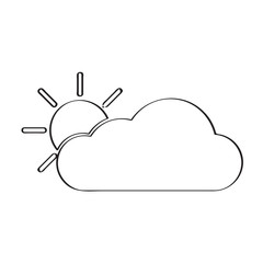 Isolated sunny weather icon
