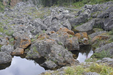 Northern landscape, mountains, forests, lakes, rocks, Scandinavian peninsula, ecological tourism