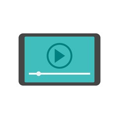 Video player icon vector