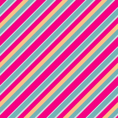 Seamless striped background. Diagonal colored stripes. Vector minimalistic pattern for printing on fabric, wallpaper, paper, packaging, covers.