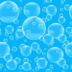 Seamless background. Abstract background with bubbles of different sizes.