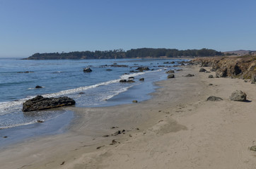panoramic view of Pacific coast near San Simeon San Luis Obispo county, California, USA
