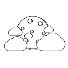Isolated moon weather icon