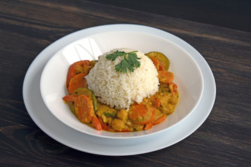 Vegetable Curry with Rice