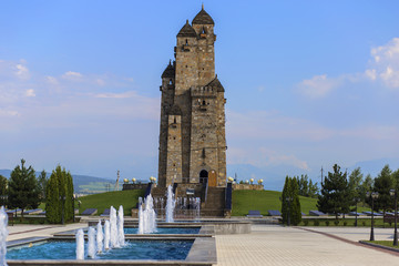the memorial of glory, Park with historical building