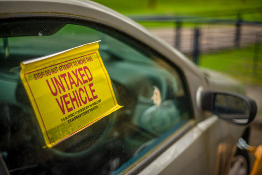 Untaxed And Clamped Car