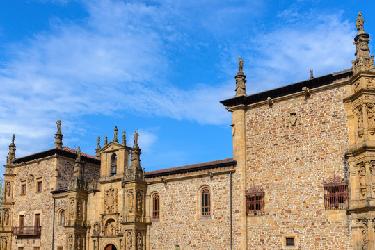 Renaissance facade of the university of the Holy Spirit (Sancti Spiritus), Onati in Guipuzcoa, Spain