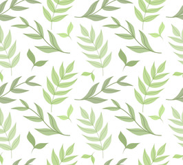 Floral Stylish Seamless Pattern. Vector Leaf background. Fabric Ornament texture.