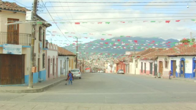 Empty Windy Street (San Cristobal De Las Casas, Mexico)