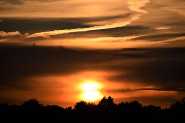 Sunset in Sutton Coldfield Park Birmingham uk