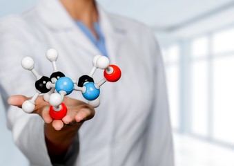 Molecular structure model in hand
