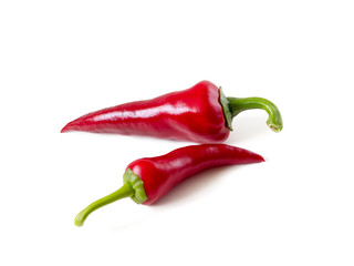 Two hot red peppers